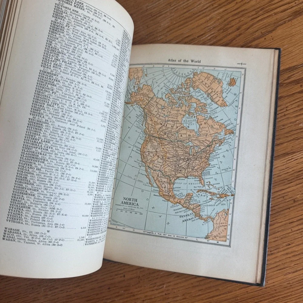 The Winston Universal Reference Library 1927 Antique Hardcover Book Blue Gold